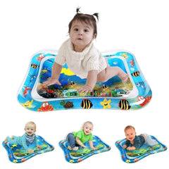 Tummy Time Baby Water Play Mat – Inflatable Indoor & Outdoor Fun (Blue)