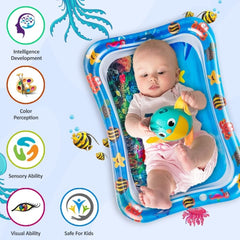 Tummy Time Baby Water Play Mat – Inflatable Indoor & Outdoor Fun (Blue)