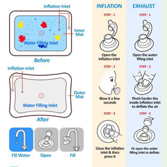 Tummy Time Baby Water Play Mat – Inflatable Indoor & Outdoor Fun (Blue)