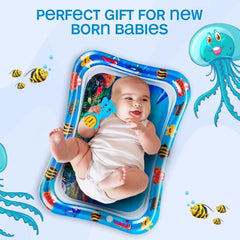 Tummy Time Baby Water Play Mat – Inflatable Indoor & Outdoor Fun (Blue)