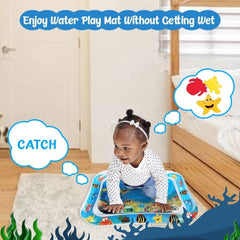 Tummy Time Baby Water Play Mat – Inflatable Indoor & Outdoor Fun (Blue)