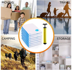 Heavy-Duty Vacuum Storage Bags with Pump – 5 Pack, Reusable Space Saver Bags for Travel & Home