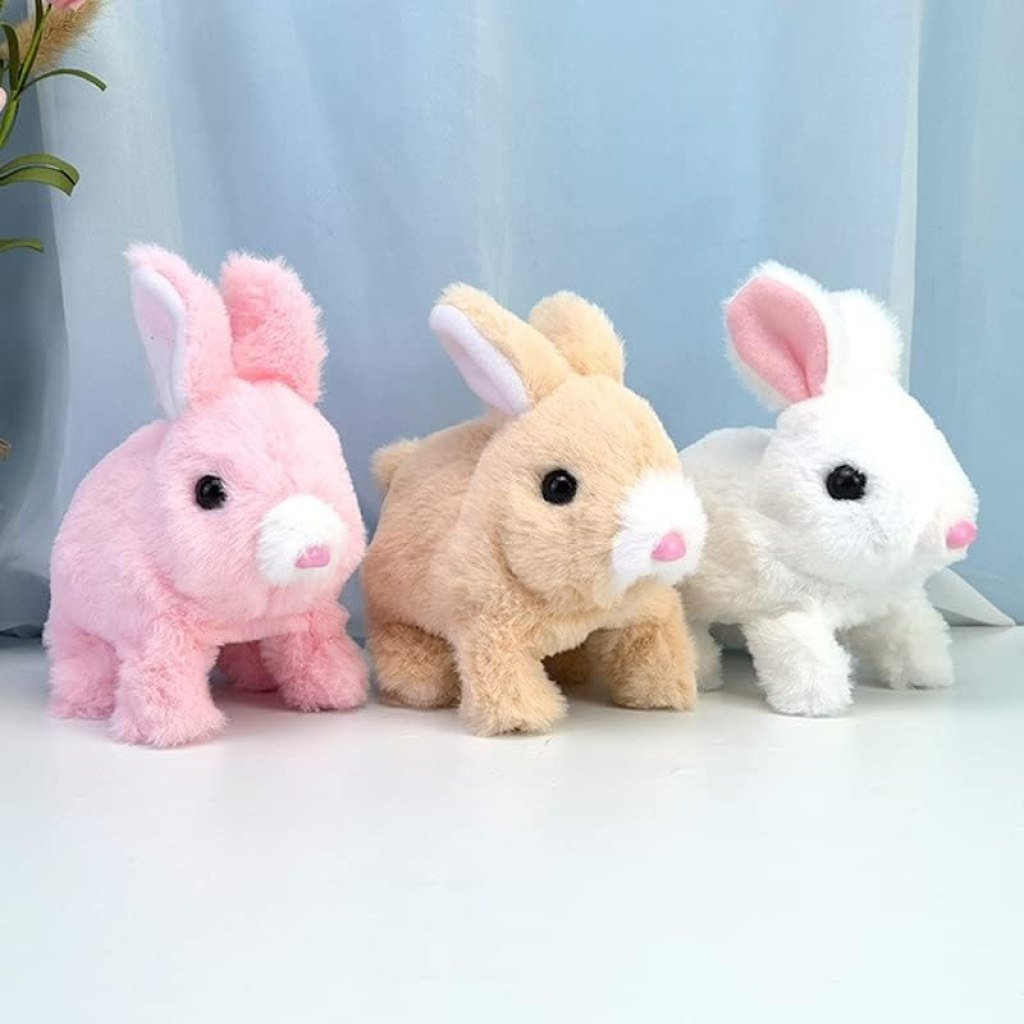 Interactive Talking Bunny Toy – Hopping, Wiggling, Easter Plush for Kids