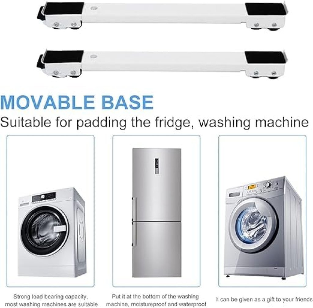 Heavy Duty Washing Machine & Furniture Lifter Stand – Expandable Mobile Roller & Dolly for Appliances & Heavy Loads