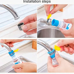 Flexible 360° Rotatable Kitchen Faucet with Sprayer & Anti-Splash Filter