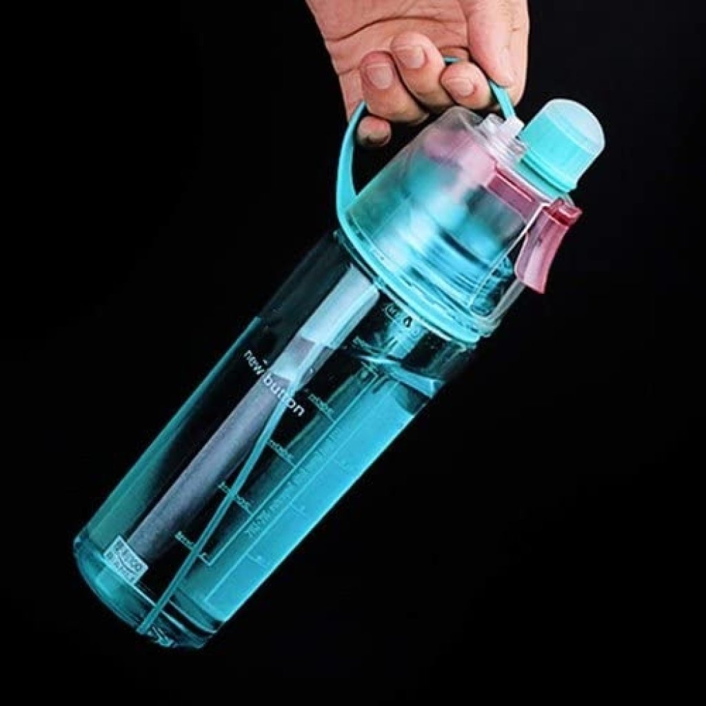 2-in-1 Spray & Drink Water Bottle – 600ml Outdoor Sports Sipper