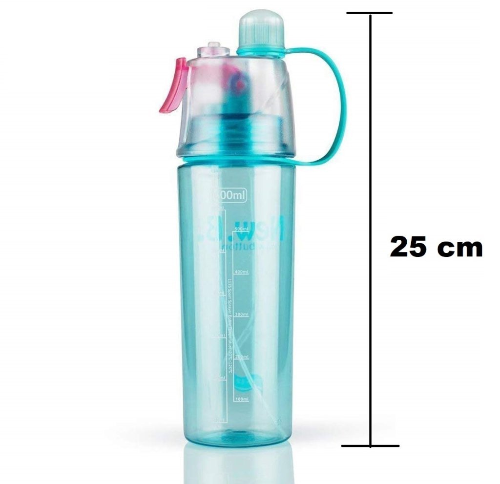 2-in-1 Spray & Drink Water Bottle – 600ml Outdoor Sports Sipper