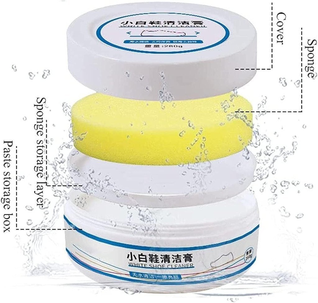 Premium White Shoe Cleaner 260g – Stain Remover & Polish for Leather & Sneakers