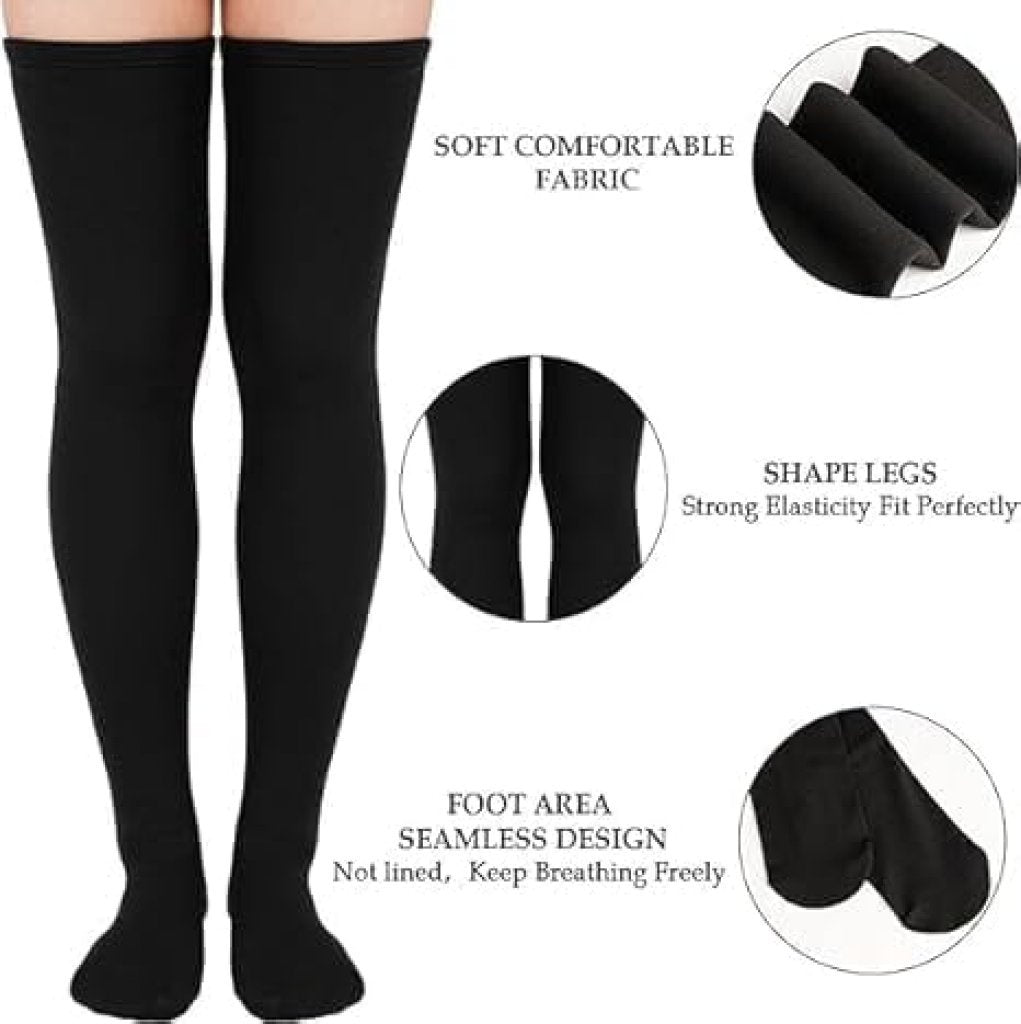 Winter Wool Long Socks for Women – Thermal Knitted Knee-High Socks & Leg Warmers (1 Pair)