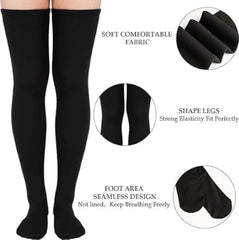 Winter Wool Long Socks for Women – Thermal Knitted Knee-High Socks & Leg Warmers (1 Pair)