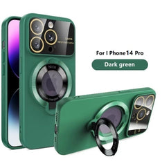 Dark Green iPhone 14 Pro Case with MagSafe & Invisible Stand
