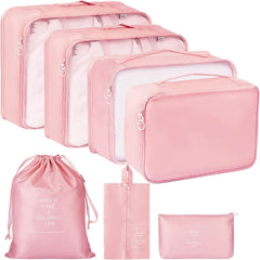 7-Piece Waterproof Travel Toiletry & Laundry Organizer Set