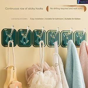 6 Hook S-Shape Hanger Strip for Kitchen Organization