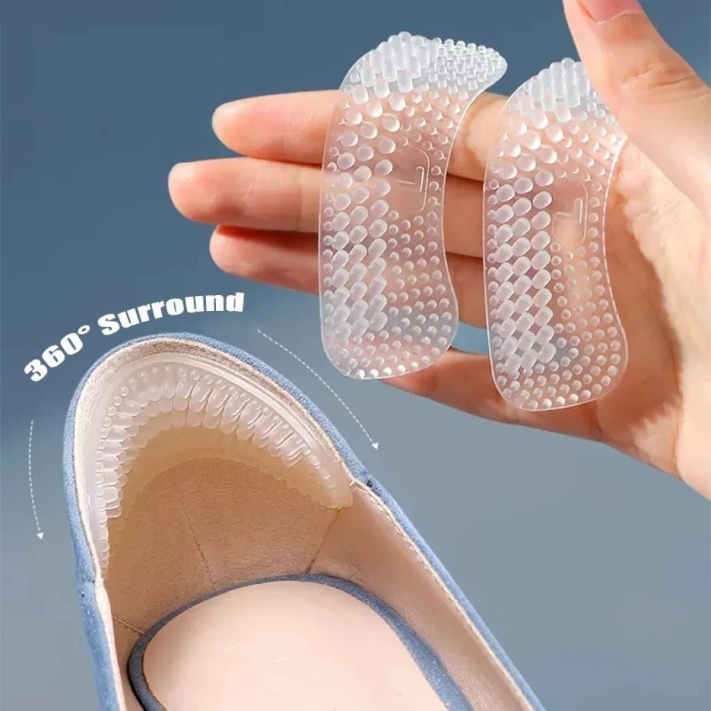 Transparent Silicone Heel Grip Cushions 1 Pair for Women & Men