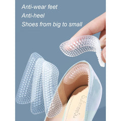 Transparent Silicone Heel Grip Cushions 1 Pair for Women & Men